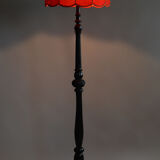 Art deco floor lamp in solid beech Czechia 1920s