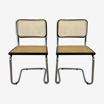 Pair of vintage chairs Cesca by Marcel Breuer