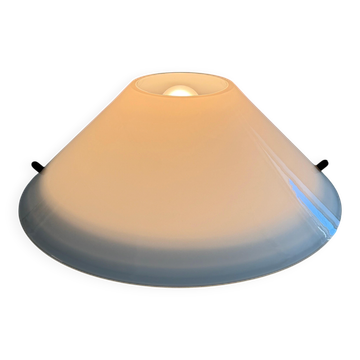 Simple opal glass wall light from the mid-century by Lamperti, 1960s, Italy.