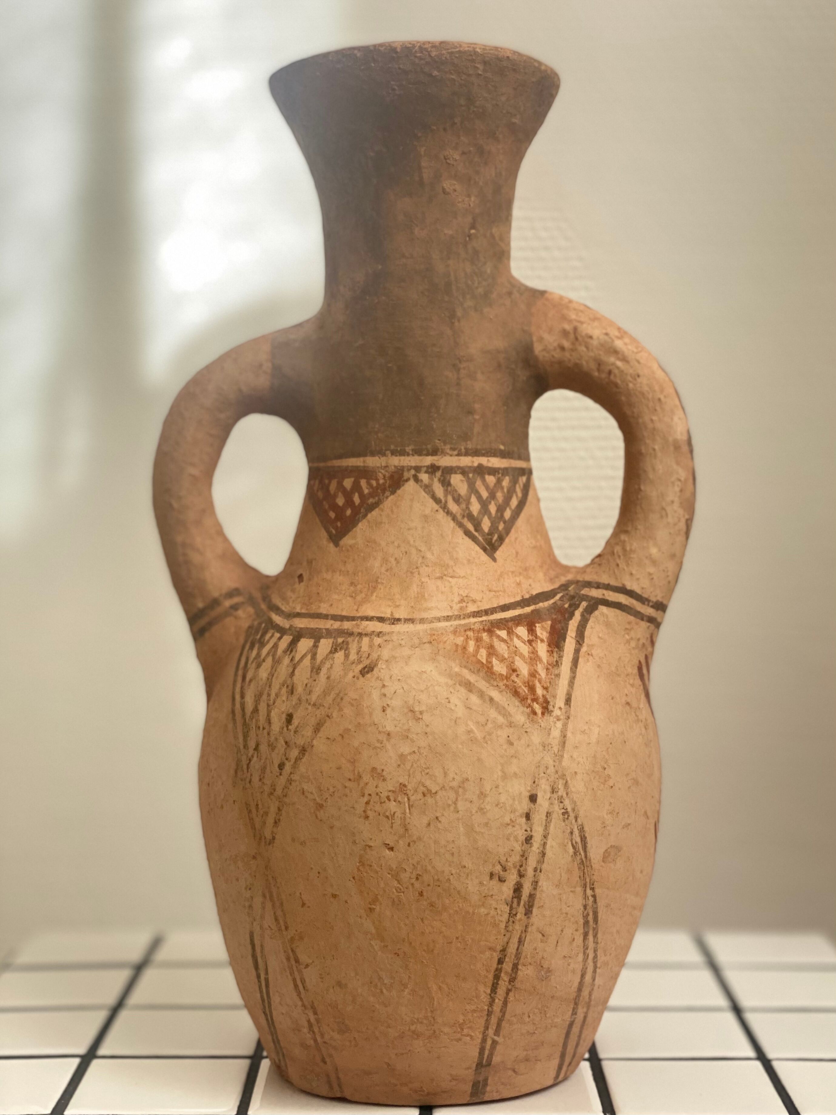 Pottery vase vintage water jar Berber Moroccan rif