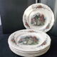 Set of 6 dessert plates in Sarreguemines model Obernai