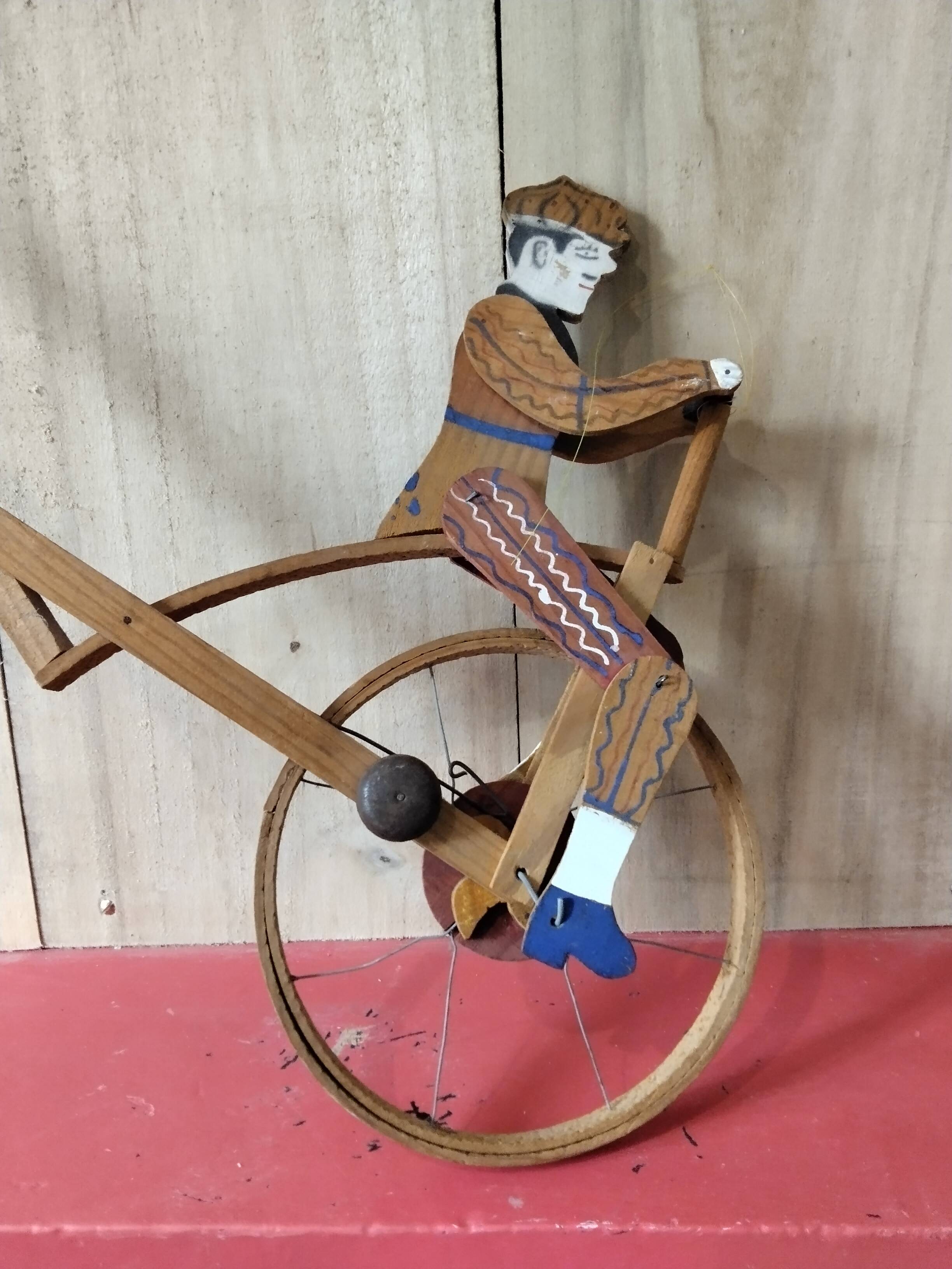 Old wooden push toy