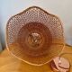 Vintage rattan pendant lamp copper electric frame