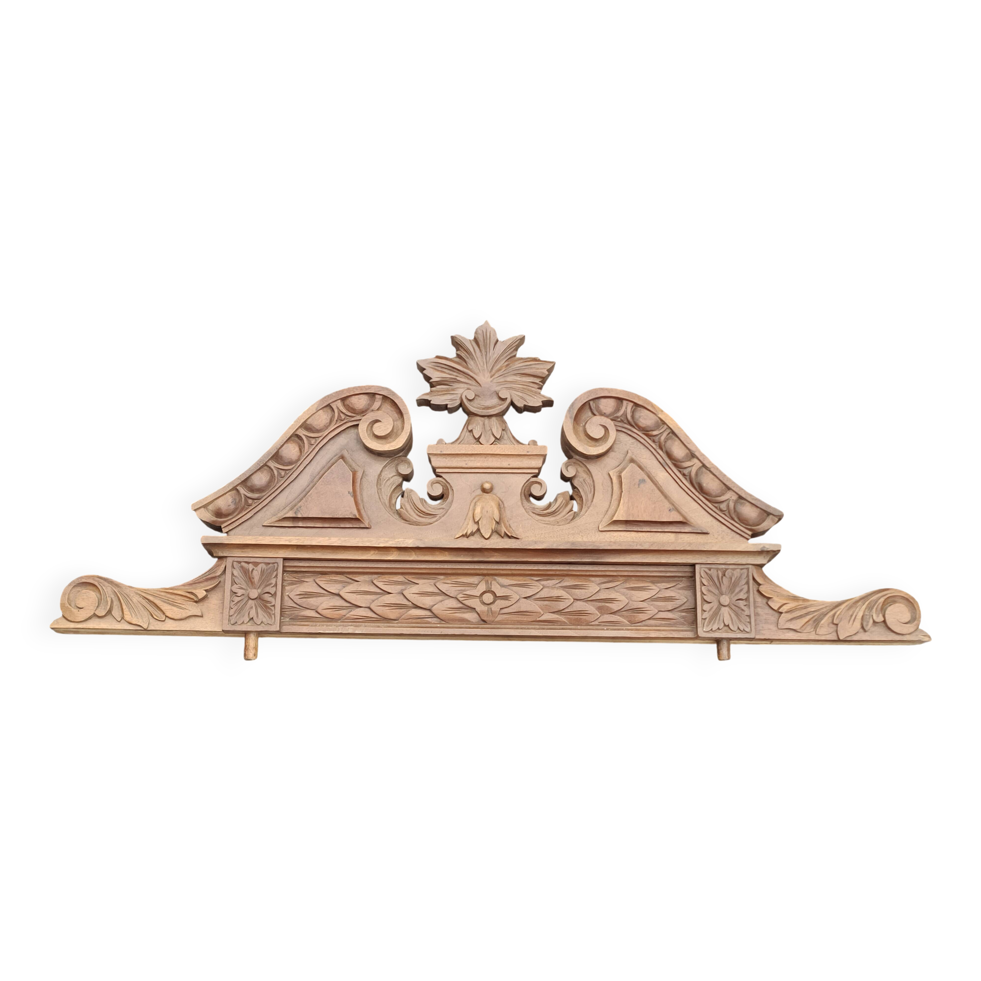 Ancient walnut pediment