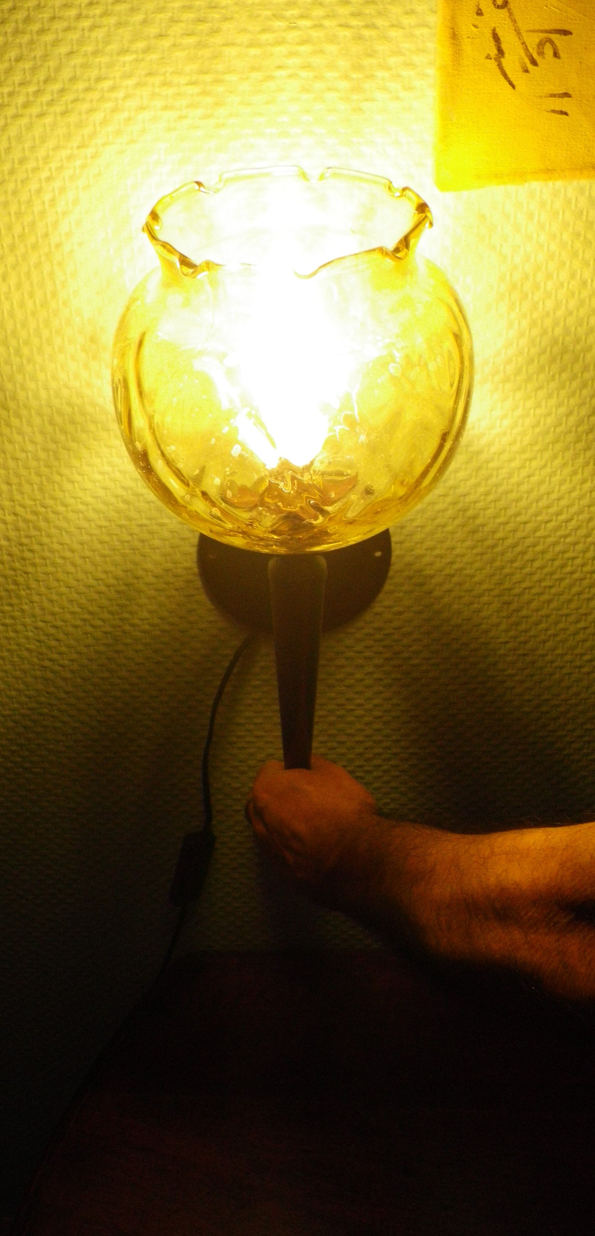 Brass patinated thick metal wall 1940