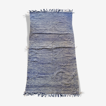 Tapis zanafi bleu  et blanc - 284x148cm