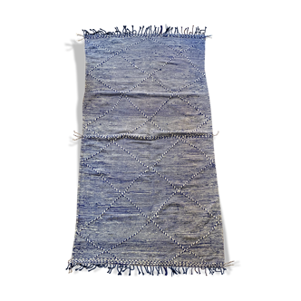 Blue and white zanafi carpet - 284x148cm