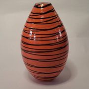 Vase en verre artistique orange
