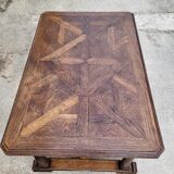 Rectangular table in chene parquet top of the xix th century