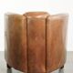 Fauteuil design aviateur en cuir de vache couleur cognac intemporelle