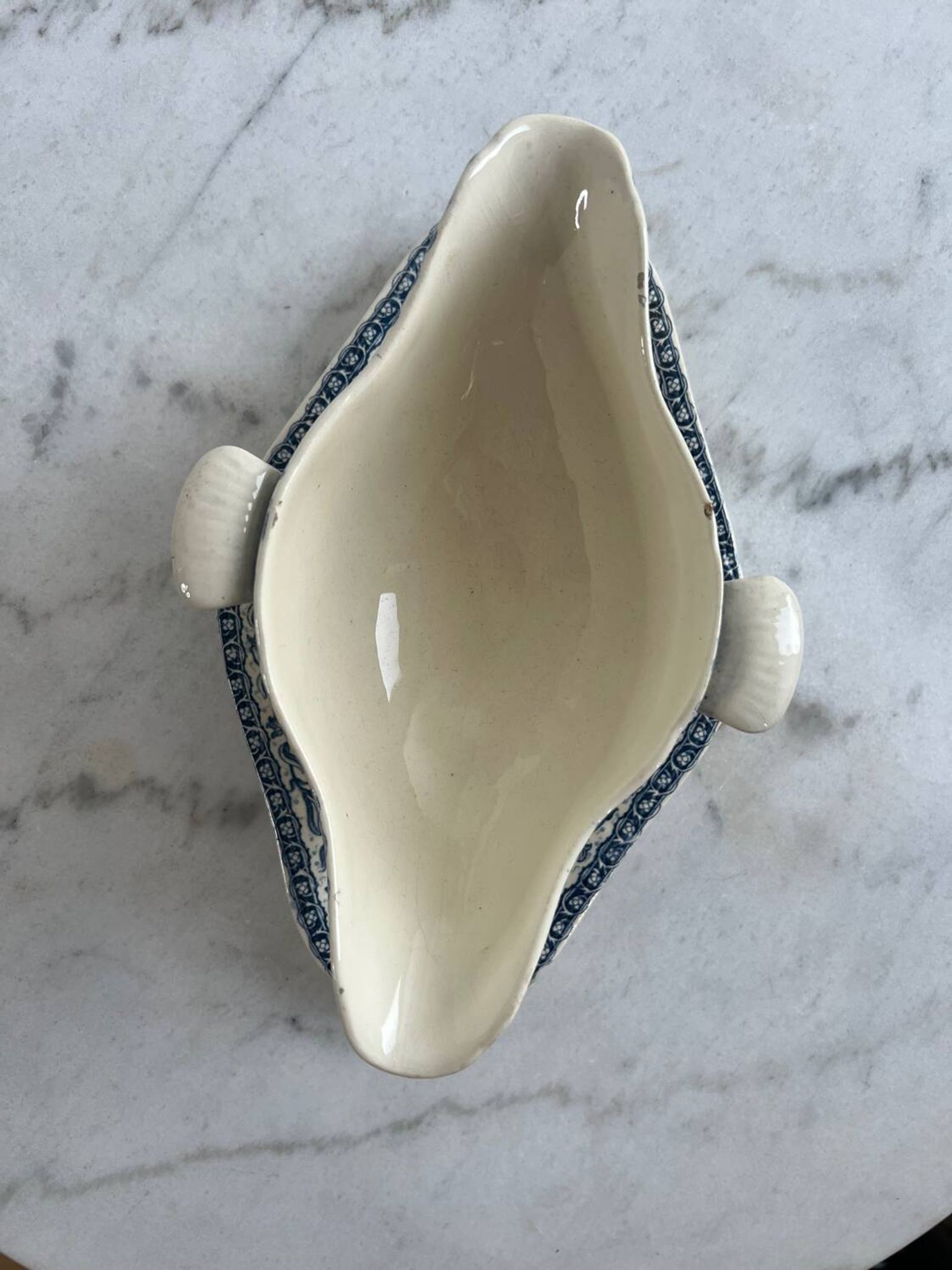 Saucière gien guirlandes 1937 terre de fer