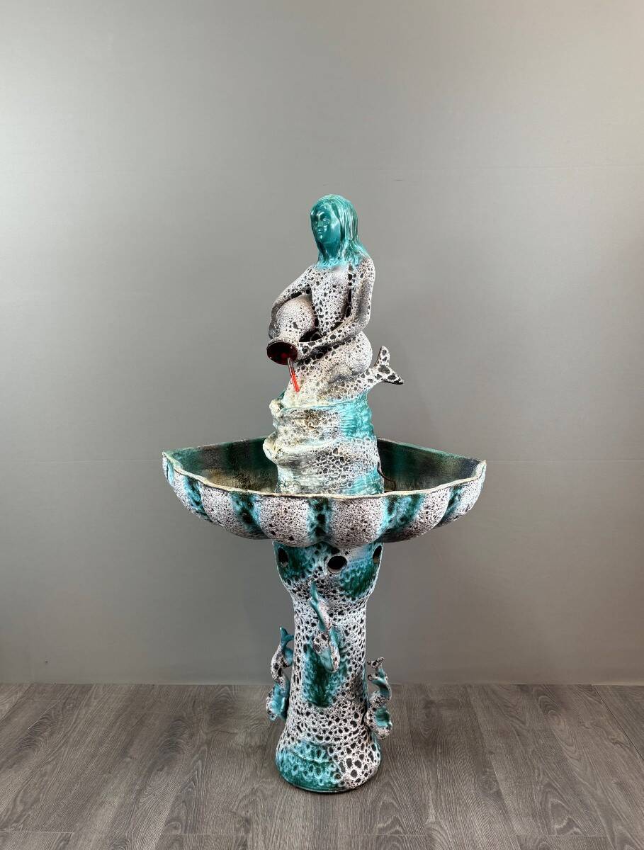 Vallauris Ceramic Fountain – Mermaid, 20th Century