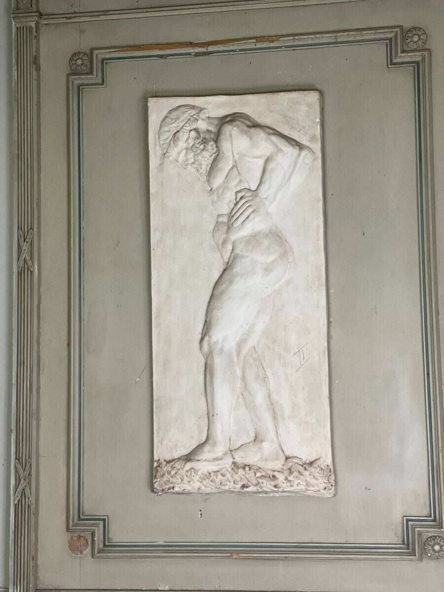 Set of 3 original plaster casts from the academy after the antique, circa 1900