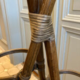 Vintage rattan plant holder