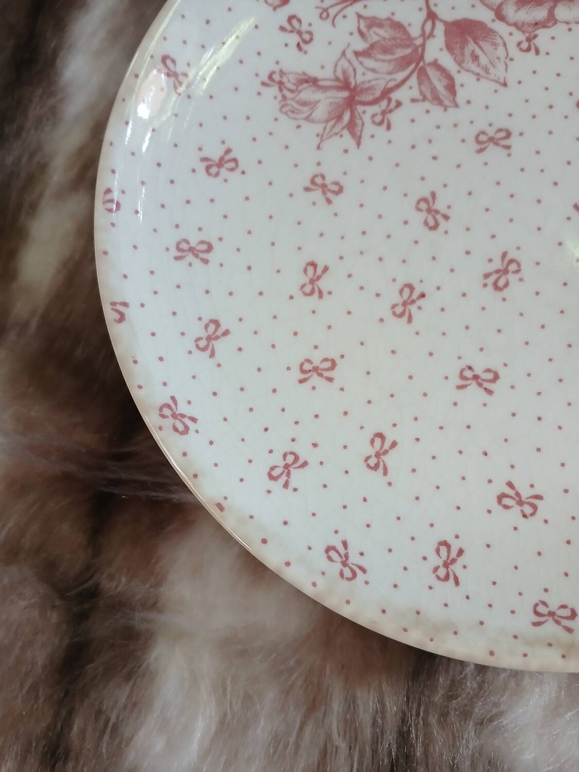 7 antique dessert plates Gien