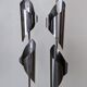 Pair of Space Age Stainless Steel Street Lights - 70s