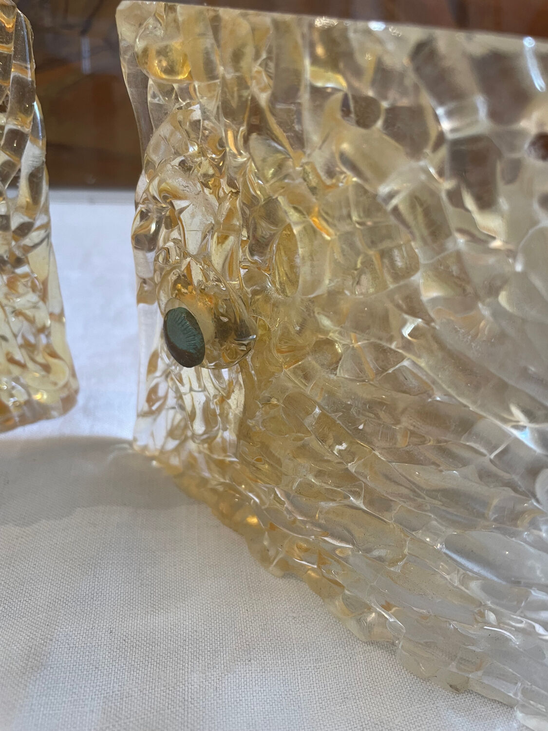 Worked glass wall lamp