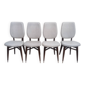 Set 4 chaises scandinave - blanches