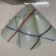 Set of Three Geometric Murano Glass Wall Sconces, Italy, 1980s
