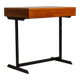 Teak and black painted metal desk, European production, 1960s