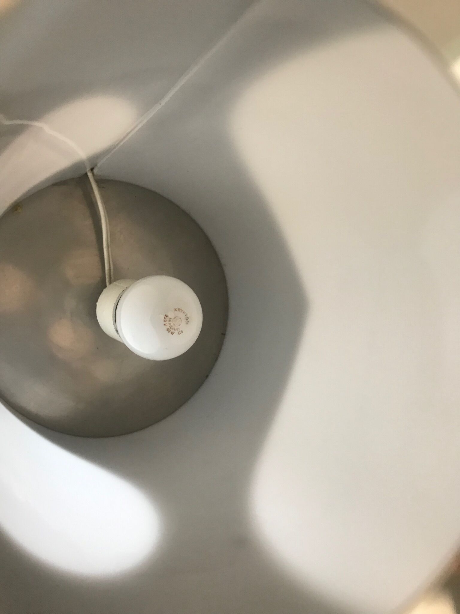 Lamp stainless steel and design perpex Space Age 1970