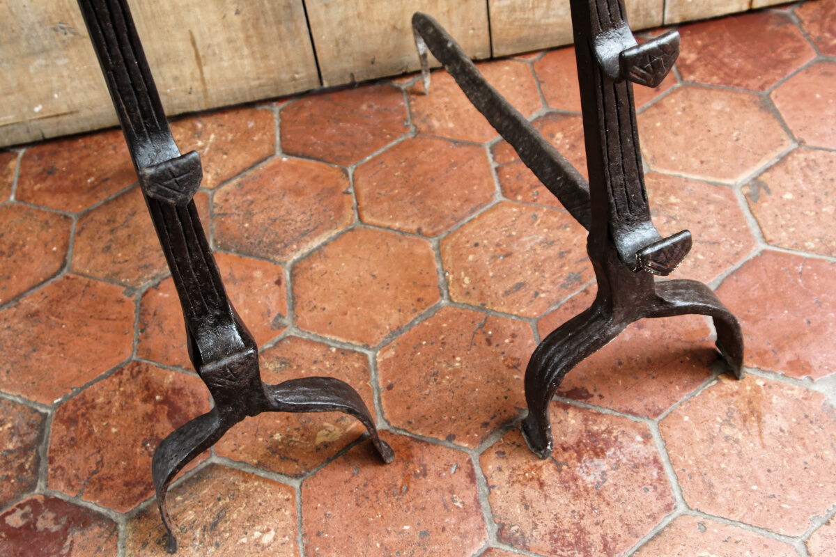 Pair of landiers, seventeenth century