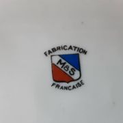 Beurrier M&S. Porcelaine française