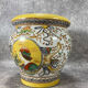 Pot/Cachepot. Italian Renaissance Majolica ceramic. Asiatic style