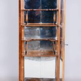 Restored Biedermeier Display Cabinet, Walnut, Polish, Spruce, Czech, 1830s