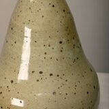 Large glazed ceramic Table Lamp in green tones, France 1960s