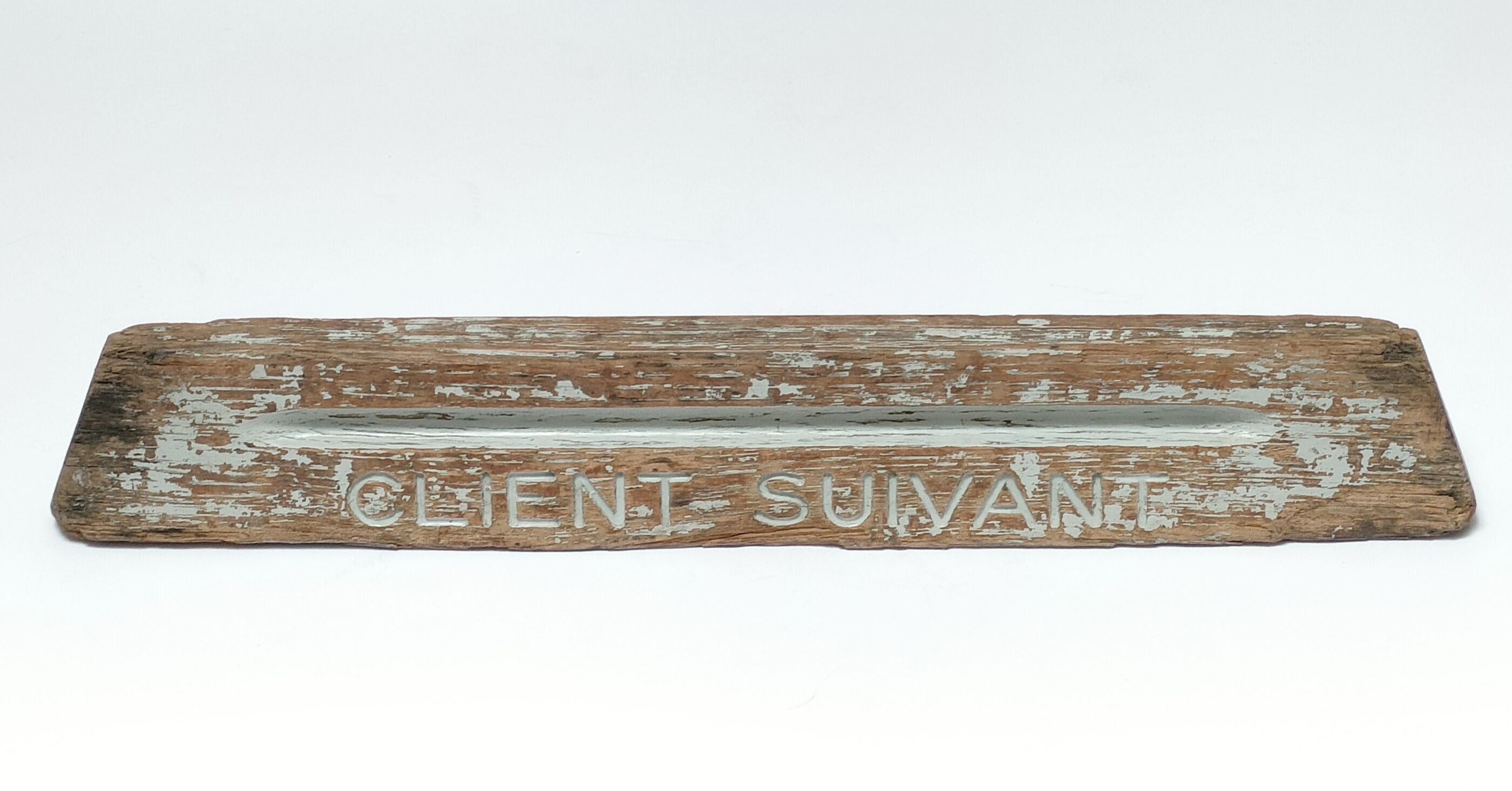 Patinated solid oak body separator from an old Parisian hardware store