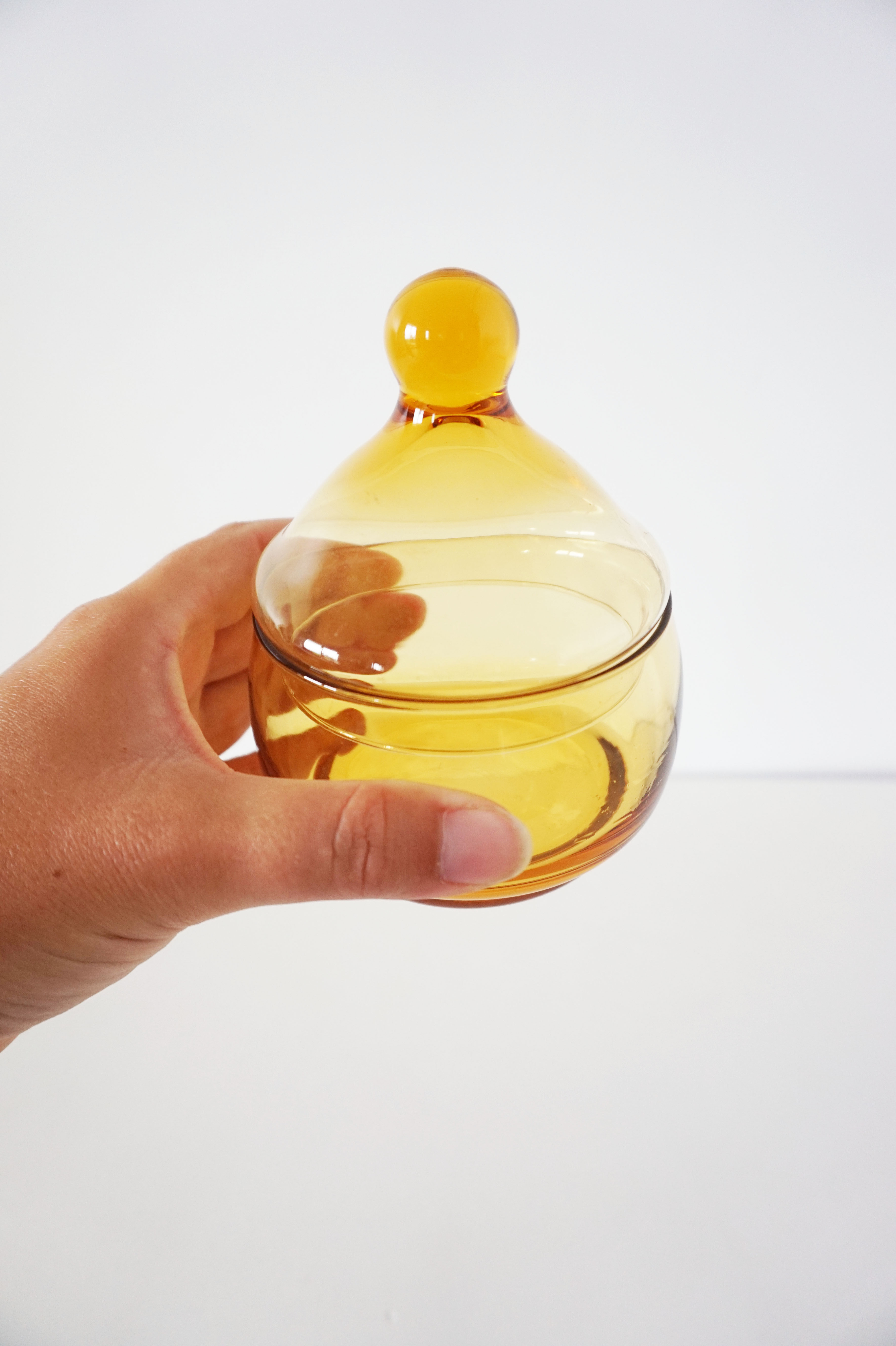 Empoli orange blown glass candy