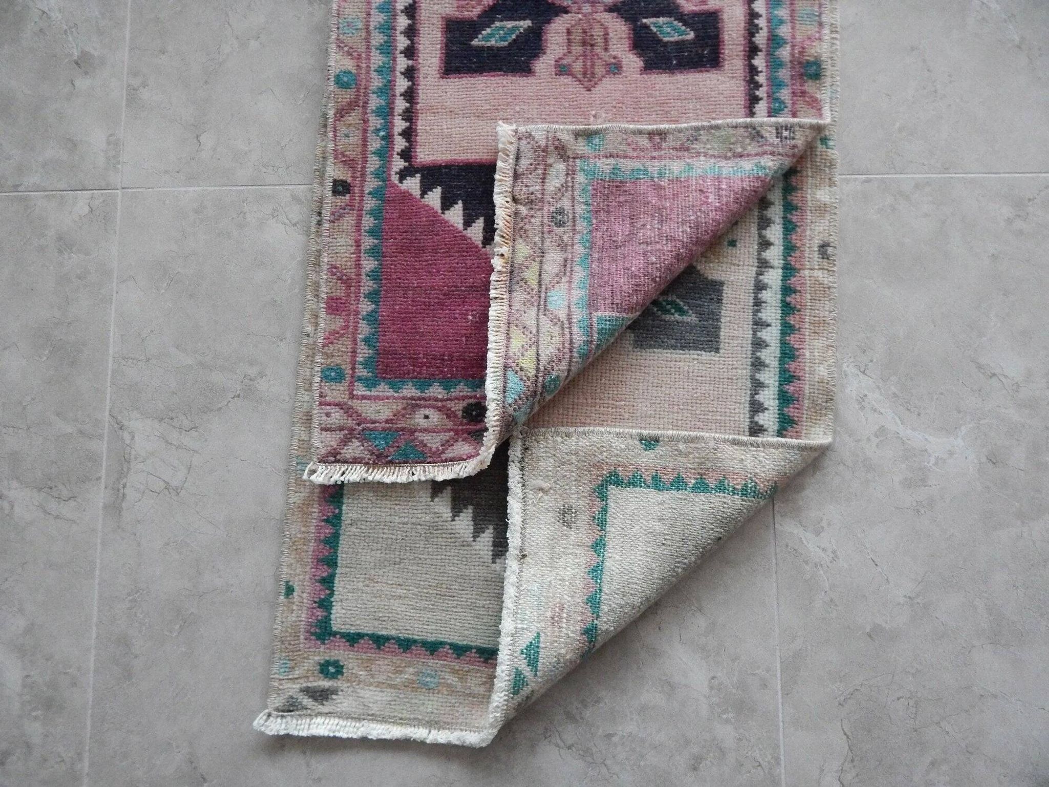 Lot de 2 tapis turcs vintage faits main