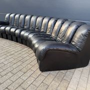 De Sede Ds600 Snake Tatzelwurm 13-piece in black leather in TOP condition!