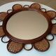 Vintage rattan flower mirror and cannage 60s/70s