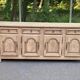 Stripped oak enfilade from 1950, 232cm.