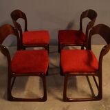 Set of 4 chairs baumann vintage 1960