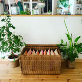 Vintage wicker trunk