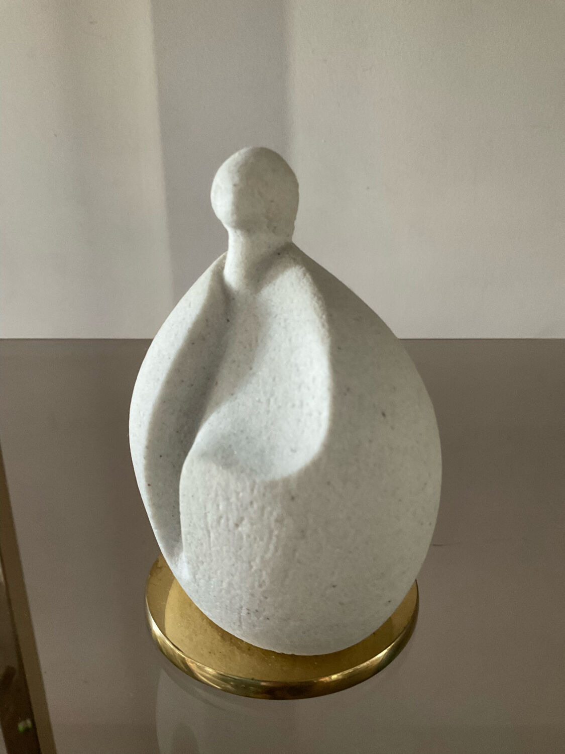 Vintage marbell paper press in stone and bronze