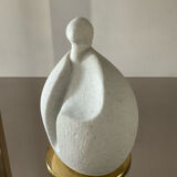 Vintage marbell paper press in stone and bronze