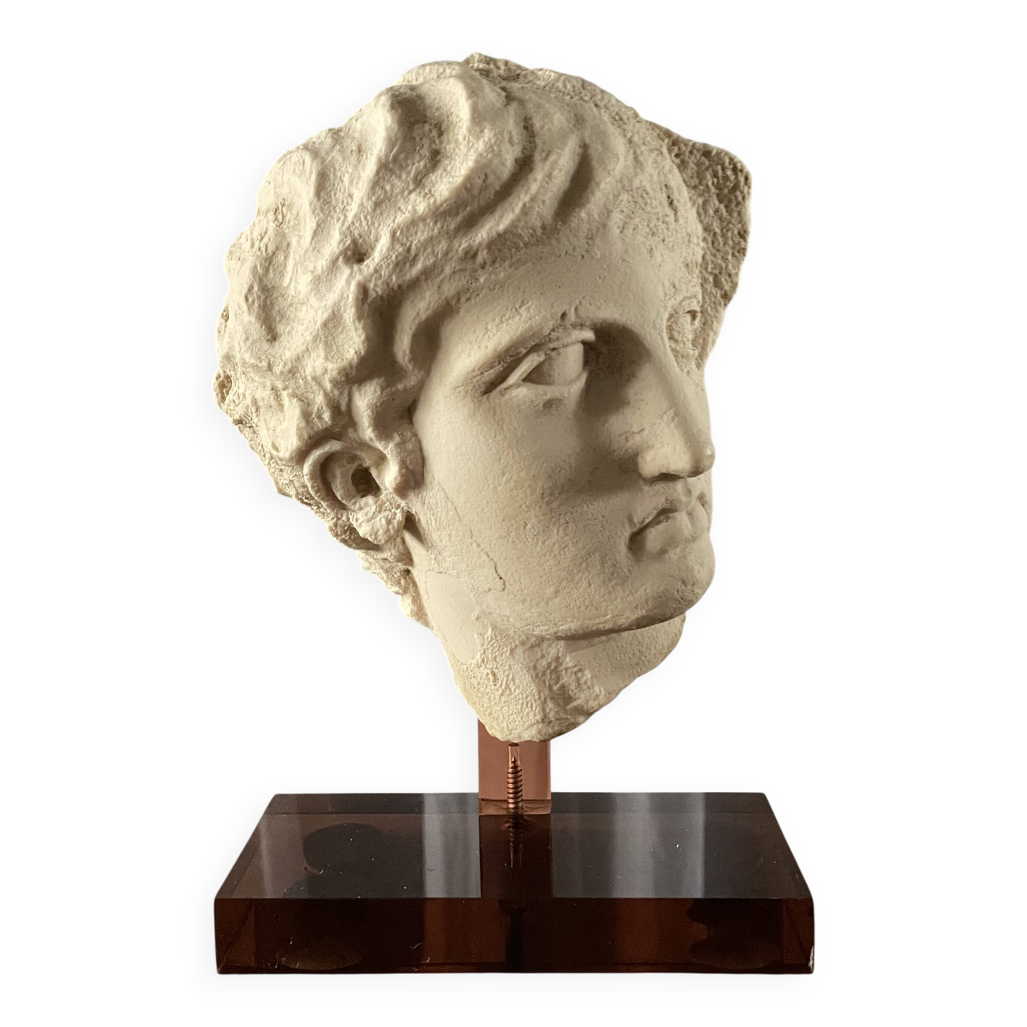 Ancient Greek head – Ephebe – Cast from the Louvre Museum