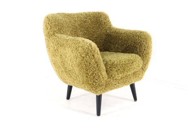 Fauteuil Fuzzy Doodle entièrement restauré - nouvelle tapisserie