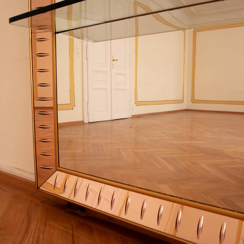 Italian floor mirror by Cristal Art, Italy 1960s