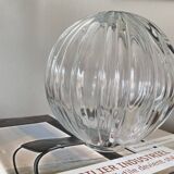 Old transparent glass globe for wall lamp chandelier.