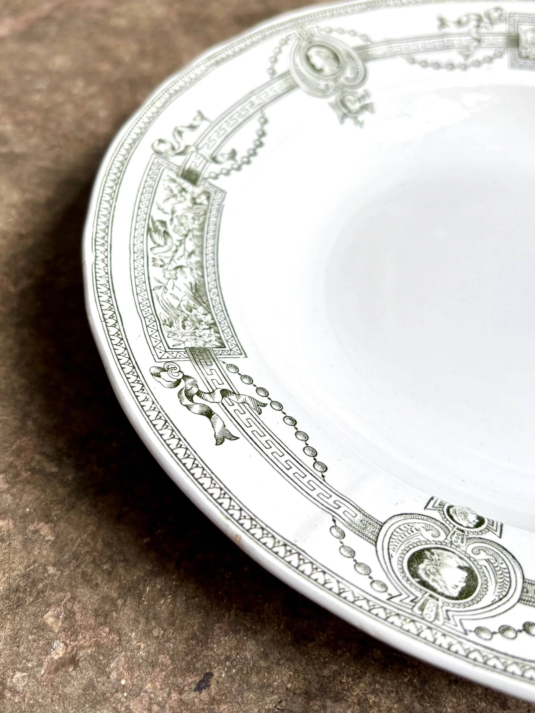 St Amand and Hamage ironstone deep plate, "Medallion" service