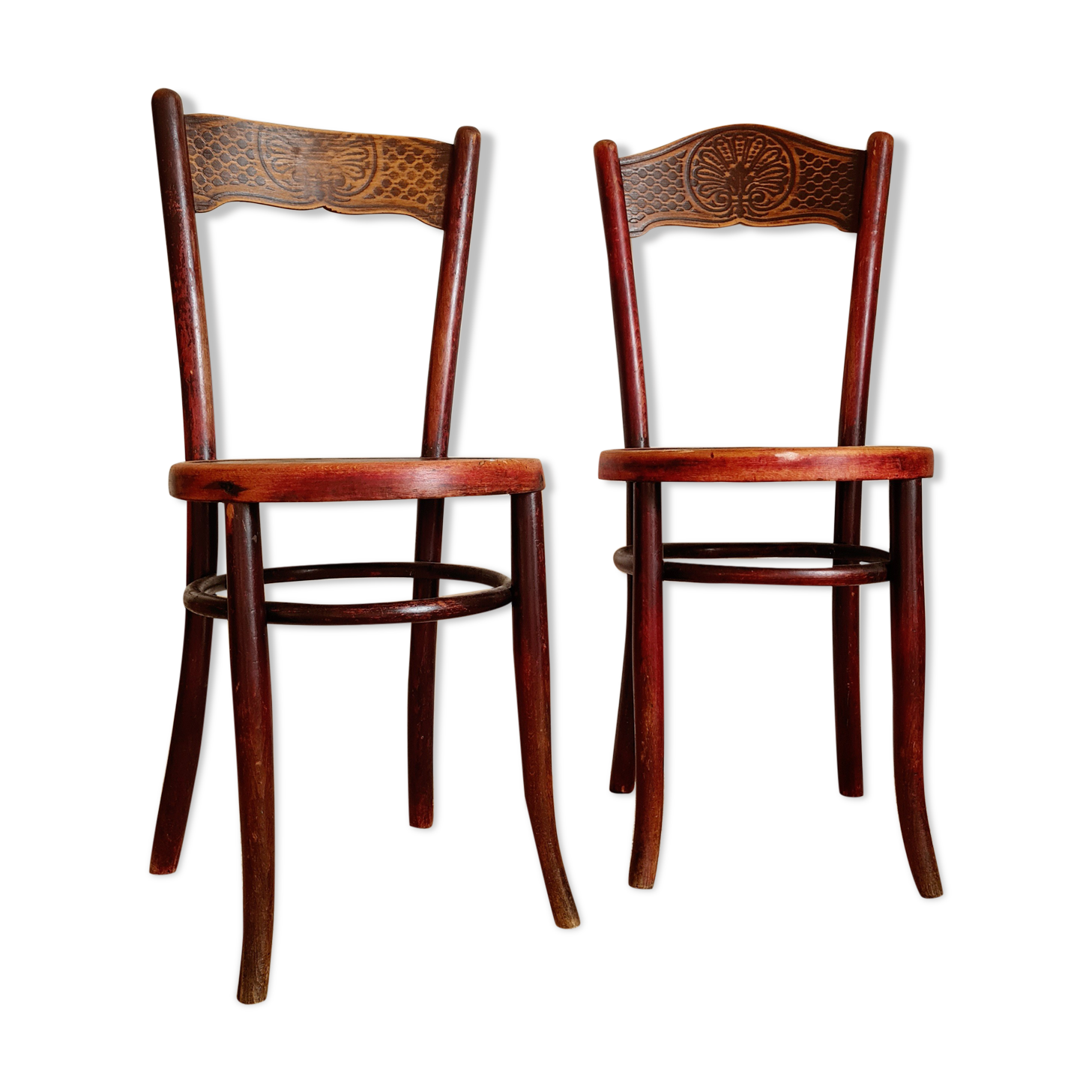 Duo of antique bistro chairs Jacob and Joseph Kohn