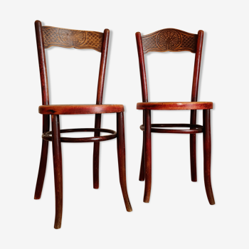 Duo of antique bistro chairs Jacob and Joseph Kohn