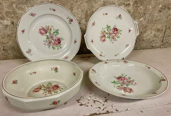 Grand Service de Table 45 Pièces, Porcelaine de Limoges BERRY Décor