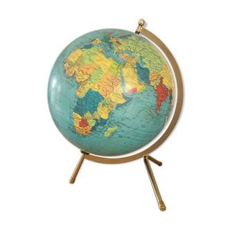Luminous globe Taride 1960- glass world map
