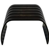 Table d'appoint tabouret en contreplaqué courbé danois design années 80